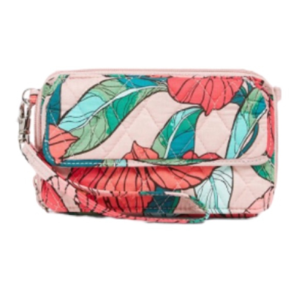Vera Bradley Tropical Floral Crossbody Bag - Coral and Teal